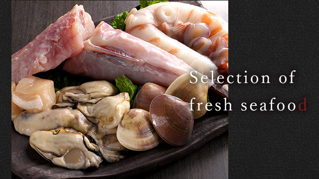Selection of fresh seafood